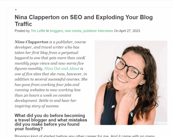 Nina Clapperton – Profitable Part-Time Blogger Nina Clapperton – Profitable Part-Time Blogger | Free Download Download Nina Clapperton – Profitable Part-Time Blogger course. Learn how to grow and monetize your blog part-time with proven strategies. Free download now!