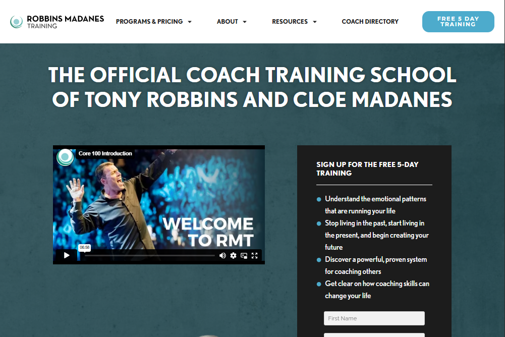 Robbins Madanes Training – Executive Coaching 100 Robbins Madanes Training – Executive Coaching 100