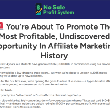 Chris Reader – No Sale Profit System